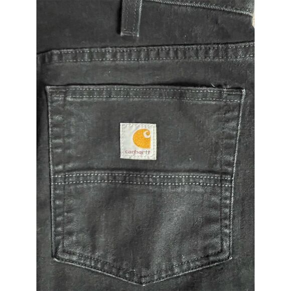 Carhartt Men's Relaxed Fit Straight Leg Jeans Black Waist 32x34 Standard - Picture 7 of 8